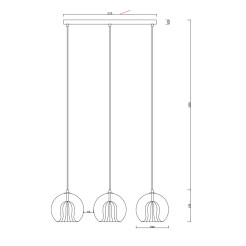 Lampa wisząca Arette złota 3xE27 LP-133/3L