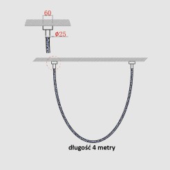 Lampa wisząca Rope Light 4 m biała Tuya Smart LED CCT LP-642/4M Smart