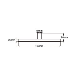 Kinkiet Nevada 40 cm biały IP44 LED 4000K LP-778/1W M WH