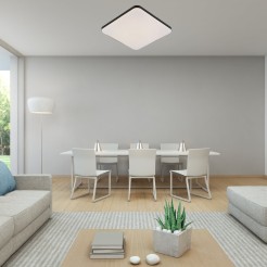 Plafon kwadratowy Babilon 38 cm czarny LED 4000K LP-335/1C M 4BK square