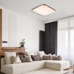Plafon kwadratowy Babilon 38 cm złoty LED 4000K LP-335/1C M 4GD square