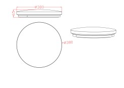 Plafon Babilon 38 cm czarny LED 4000K LP-335/1C M 4BK