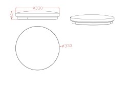 Plafon Babilon 33 cm złoty LED 4000K LP-335/1C S 4GD