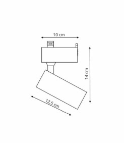 Reflektor do szynoprzewodu Rocca 1F czarny LED 3000K LP-10192/1W BK