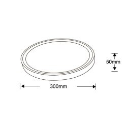 Plafon Vegas 30 cm czarny LED 4000K LP-550/1C S 4BK