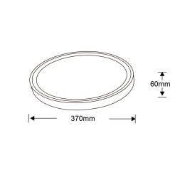 Plafon Vegas 40 cm biały LED 4000K LP-550/1C M 4WH