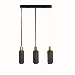 Lampa wisząca Tirana 3 czarna 3xE27 LP-945/3L BK