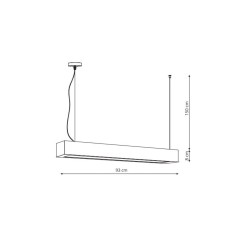 Lampa wisząca Ibros czarna 24W IP20 LED CCT LP-7001/1P 20 BK-93 24 CCT