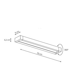 Kinkiet ruchomy Cargo biały IP44 LED 4000K LP-1173/1W 20W WH