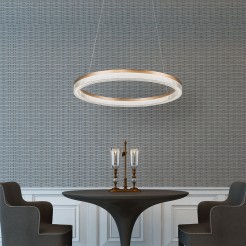 Lampa wisząca Midway Cristal Triangle złoto - transparentna LED CCT LP-033/1P L GD Cristal Triangle