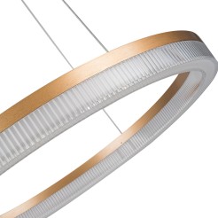 Lampa wisząca Midway Cristal Triangle złoto - transparentna LED CCT LP-033/1P L GD Cristal Triangle