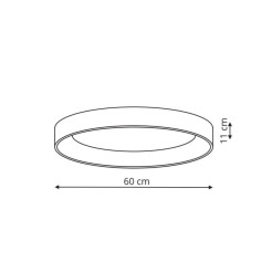 Plafon Georgia 60 cm czarny LED CCT LP-049/1C BK CCT