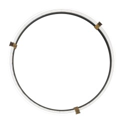 Lampa wisząca Plum Triangle 80 cm czarno-transparentna LED CCT LP-0407/1P L BK Triangle