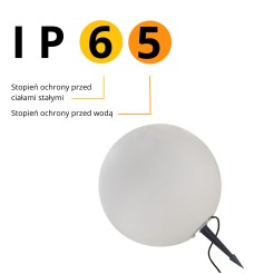 Lampa ogrodowa Gaja 40 cm biała 1xE27 LP-JH-1095-400