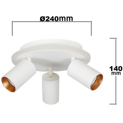 Plafon Parma 3 okrągły biały 3xGU10 LED CCT LP-0612/3C Round WH