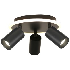 Plafon Parma 3 okrągły czarny 3xGU10 LED CCT LP-0612/3C Round BK