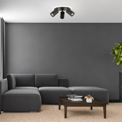 Plafon Parma 3 okrągły czarny 3xGU10 LED CCT LP-0612/3C Round BK