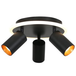 Plafon Parma 3 okrągły czarny 3xGU10 LED CCT LP-0612/3C Round BK