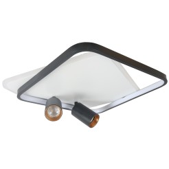 Plafon Parma 2 kwadratowy czarny 2xGU10 LED CCT LP-0612/2C Square BK