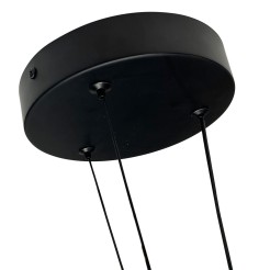 Lampa wisząca Plum Triangle 60 cm czarno-transparentna LED CCT LP-0407/1P M BK Triangle