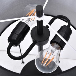 Lampa stołowa Fogo czarna 2xE27 LP-0304/2T BK