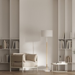 Lampa podłogowa Fogo biała 2xE27 LP-0304/2F WH