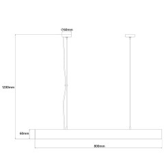 Lampa wisząca Cali M czarna Tuya LED CCT LP-1301/1P M BK Smart