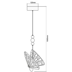 Lampa wisząca Mariposa 1 mix kolor LED CCT LP-1715/1P color