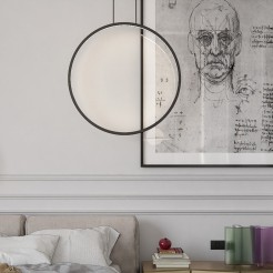 Lampa wisząca Mirror S czarna IP44 LED CCT LP-999/1P S BK CCT