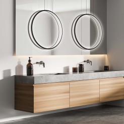 Lampa wisząca Mirror S czarna IP44 LED CCT LP-999/1P S BK CCT