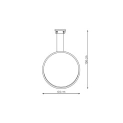 Lampa wisząca Mirror S czarna IP44 LED CCT LP-999/1P S BK CCT