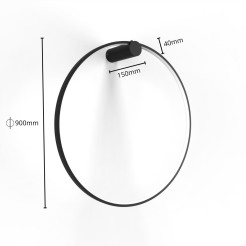 Kinkiet Mirror L czarny IP44 LED CCT LP-999/1W L BK CCT