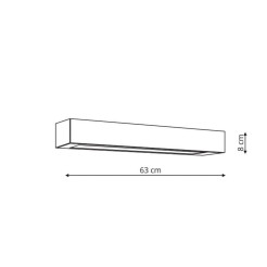 Kinkiet Ibros 63 cm czarny IP44 LED CCT GS-LWA-9W BK CCT