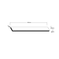 Kinkiet Bodo 40 cm czarny IP54 LED CCT LP-789/1W 40 BK