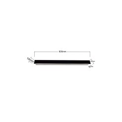 Kinkiet Bodo 60 cm czarny IP54 LED CCT LP-789/1W 60 BK
