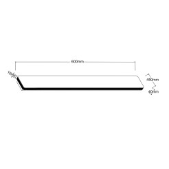 Kinkiet Bodo 60 cm czarny IP54 LED CCT LP-789/1W 60 BK