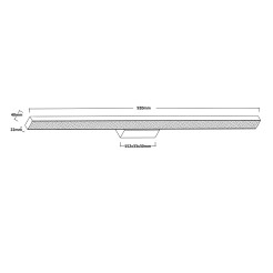 Kinkiet Aqua 92 cm czarny IP44 LED CCT LP-987/1W L BK
