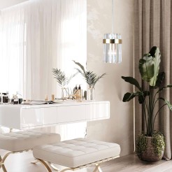 Lampa wisząca Vetro 1 złota 1xE14 LP-2910/1P GD