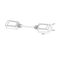 Łącznik natynkowy linka Magnetic Slim biały LP-656-MAG SLIM łącznik linka SM WH