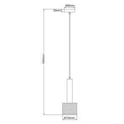 Lampa wisząca Amo czarna 1xE27 LP-0702/1P BK