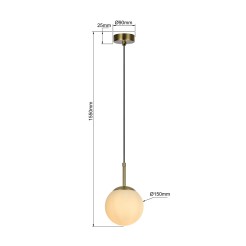Lampa wisząca Dorado złota 1xE14 LP-002/1P