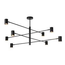 Lampa wisząca Snow 8 czarna 8xGU10 LP-731/8P BK