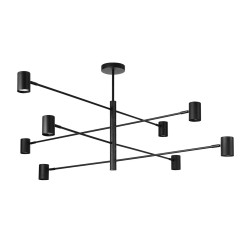 Lampa wisząca Snow 8 czarna 8xGU10 LP-731/8P BK