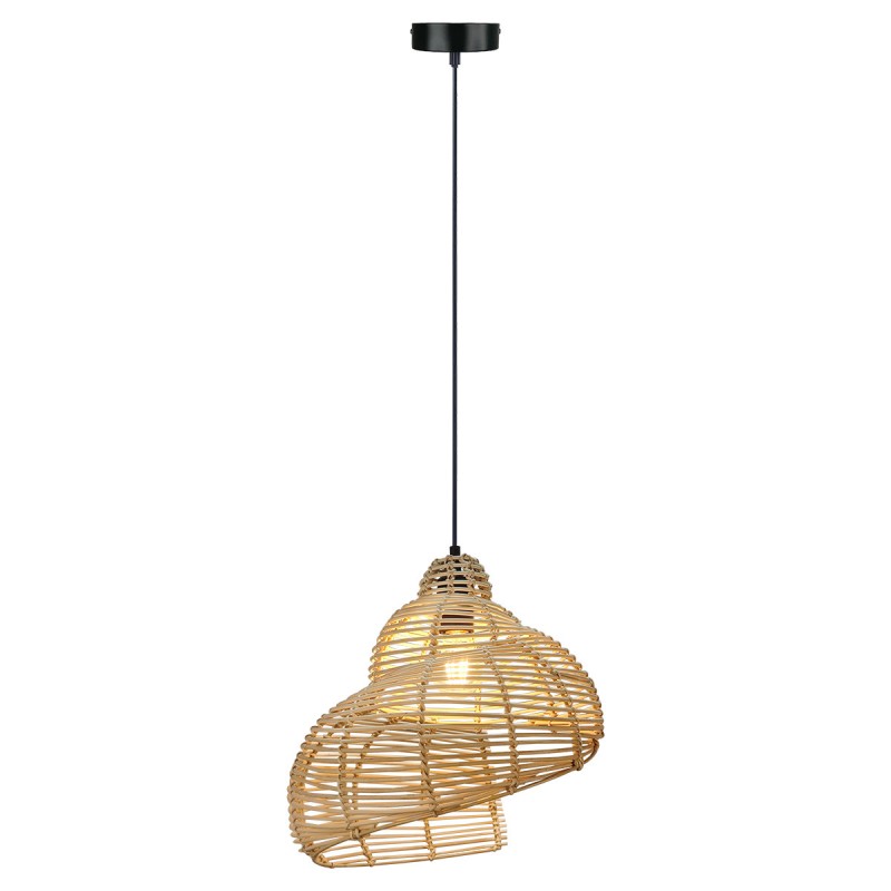 Rattanowa lampa wisząca Shella 40 cm jasne drewno 1xE27 LP-1806/1P 40cm