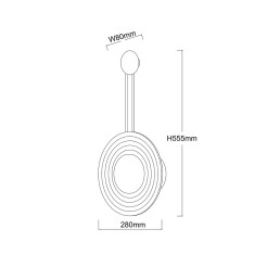 Kinkiet Bell transparentny LED CCT LP-1702/1W TR