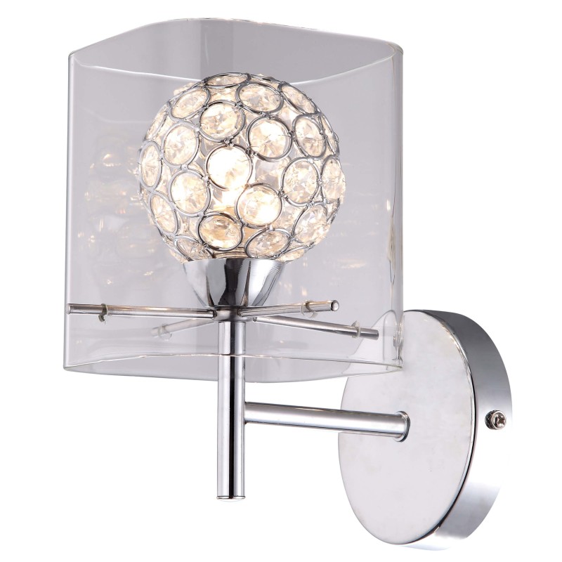 Kinkiet transparentny Spark srebrny 1xG9 LP-5193/1W transp