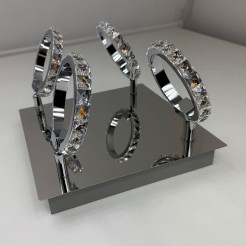 Plafon Carrara srebrny LED 3000K LP-1864/4C