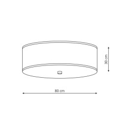 Plafon Girona szary 80 cm 6xE27 LP-2190/6C-80 GRY