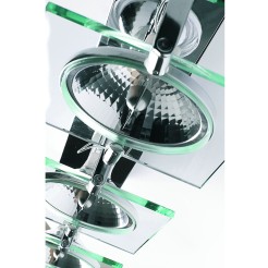 Plafon kinkiet Industrial srebrny 3xQR111 QR-111003