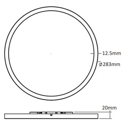Plafon Pryzma 28 cm biały LED CCT LP-1707/1C-28 WH